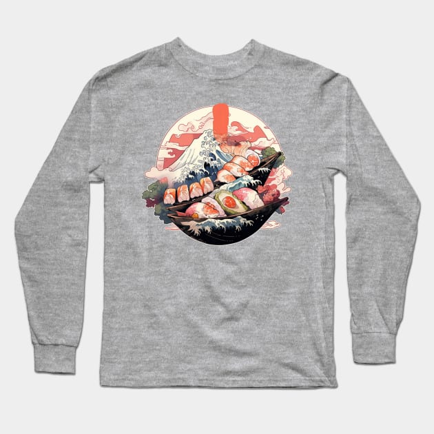 Zen Sushi Waters Long Sleeve T-Shirt by DarkSideRunners